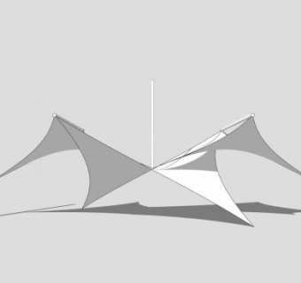 张拉膜棚SU模型下载_sketchup草图大师SKP模型