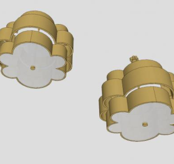 现代花朵吊灯灯具SU模型下载_sketchup草图大师SKP模型