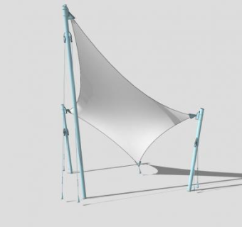 灰色张拉膜SU模型下载_sketchup草图大师SKP模型