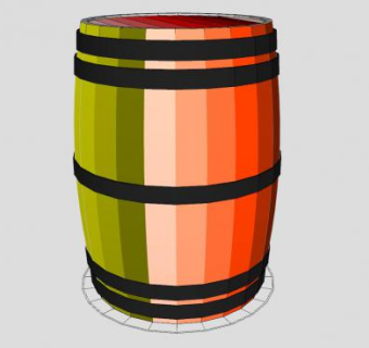 木质酒桶SU模型下载_sketchup草图大师SKP模型