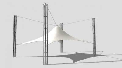 伞形张拉膜SU模型下载_sketchup草图大师SKP模型