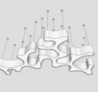 异结构吊灯灯具sketchup模型下载_sketchup草图大师SKP模型