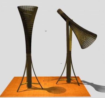 竹子工艺竹灯SU模型下载_sketchup草图大师SKP模型