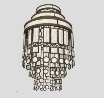 藏式吊灯灯具SU模型下载_sketchup草图大师SKP模型