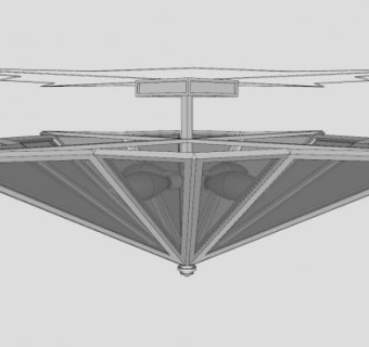 多面体吸顶灯灯具SU模型下载_sketchup草图大师SKP模型