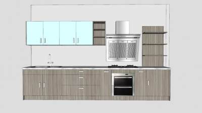 简约样板橱柜SU模型下载_sketchup草图大师SKP模型