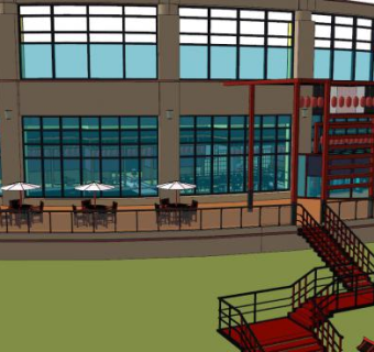 日式风格咖啡馆sketchup模型下载_sketchup草图大师SKP模型