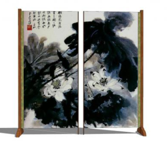 中式屏风隔断sketchup模型下载_sketchup草图大师SKP模型