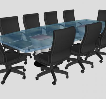 现代会议桌椅sketchup模型下载_sketchup草图大师SKP模型