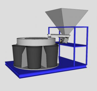 旋转式分样器450公斤SU模型_su模型下载 草图大师模型_SKP模型