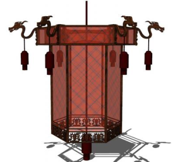 汉朝灯笼灯具SU模型下载_sketchup草图大师SKP模型