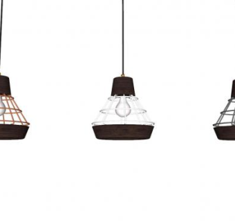 工业风格吊灯SU模型下载_sketchup草图大师SKP模型