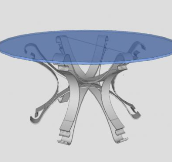 圆形玻璃桌子sketchup模型下载_sketchup草图大师SKP模型