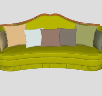 欧简现代沙发和靠枕SU模型下载_sketchup草图大师SKP模型