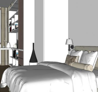 中式别墅家装设计SU模型下载_sketchup草图大师SKP模型