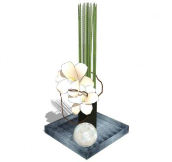 花瓶装饰室内摆件SU模型下载_sketchup草图大师SKP模型