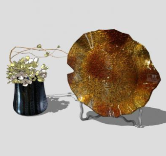 小型花瓶和工艺品SU模型下载_sketchup草图大师SKP模型