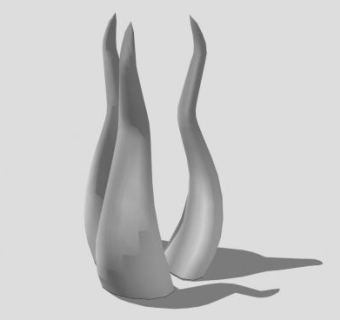 现代抽象陶瓷摆件SU模型下载_sketchup草图大师SKP模型