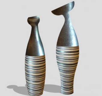现代陶瓷器皿摆件SU模型下载_sketchup草图大师SKP模型