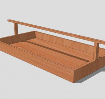 实木托盘SU模型下载_sketchup草图大师SKP模型