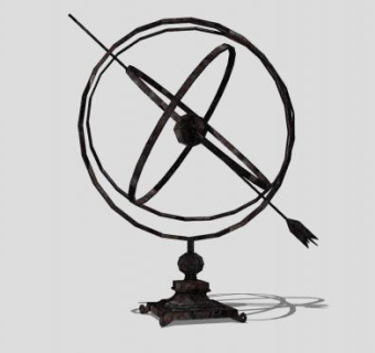 铁制箭矢陈设品SU模型下载_sketchup草图大师SKP模型