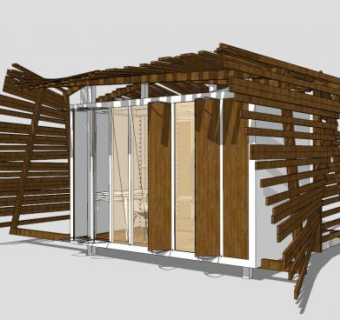 现代木屋SU模型下载_sketchup草图大师SKP模型