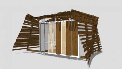 现代木屋SU模型下载_sketchup草图大师SKP模型