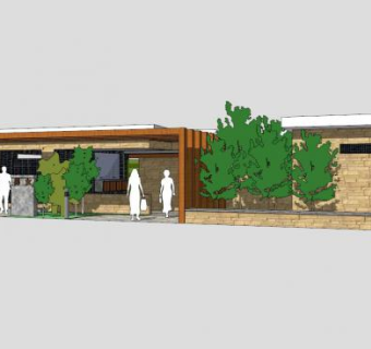 木质厕所公共卫生间SU模型下载_sketchup草图大师SKP模型