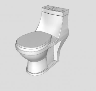 厕所道具马桶SU模型下载_sketchup草图大师SKP模型
