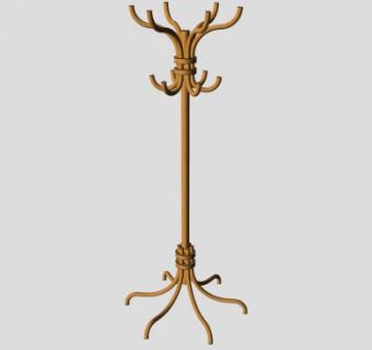 挂衣服的衣帽架SU模型下载_sketchup草图大师SKP模型