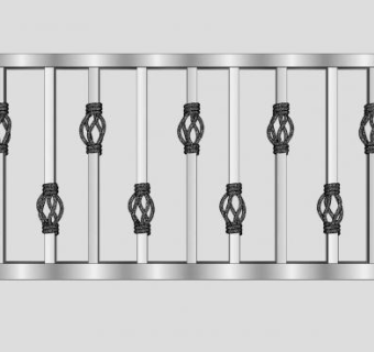 不锈钢栏杆SU模型下载_sketchup草图大师SKP模型