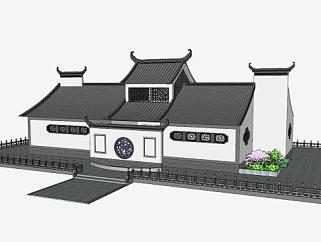 中式古典<em>公共厕所SU模型下载</em>_sketchup草图大师SKP模型