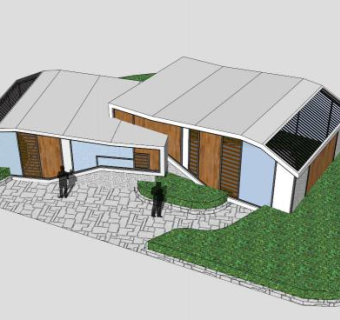 现代公厕SU模型下载_sketchup草图大师SKP模型