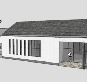 古建筑公共卫生间公厕SU模型下载_sketchup草图大师SKP模型