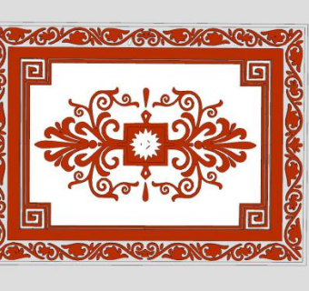 欧式窗花雕刻版SU模型下载_sketchup草图大师SKP模型