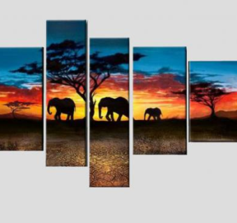 深色装饰画照片墙SU模型下载_sketchup草图大师SKP模型