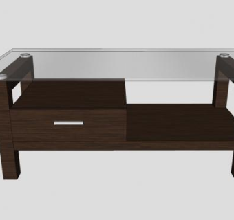 木制玻璃茶几SU模型下载_sketchup草图大师SKP模型