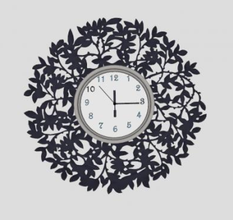 欧式艺术挂钟时钟SU模型下载_sketchup草图大师SKP模型