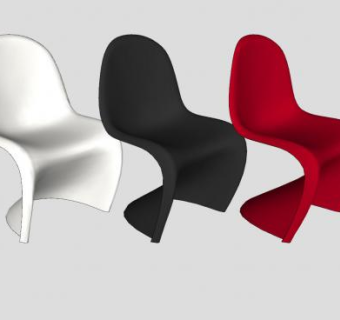 创意造型吧台椅座椅SU模型下载_sketchup草图大师SKP模型