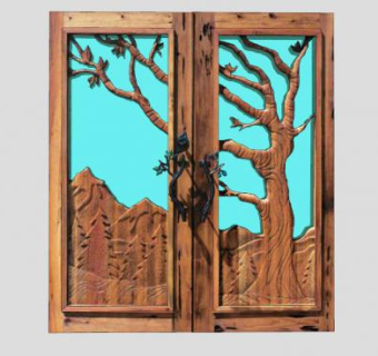 艺术木门SU模型下载_sketchup草图大师SKP模型