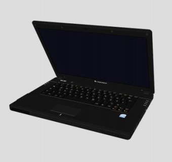 黑色款联想笔记本电脑SU模型下载_sketchup草图大师SKP模型