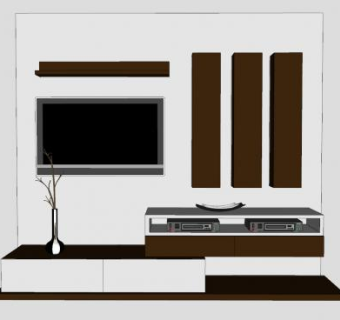 现代电视柜sketchup模型下载_sketchup草图大师SKP模型