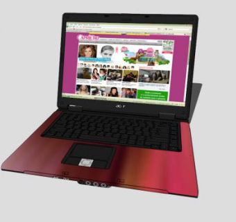 宏碁Acer粉色款笔记本电脑下载_sketchup草图大师SKP模型