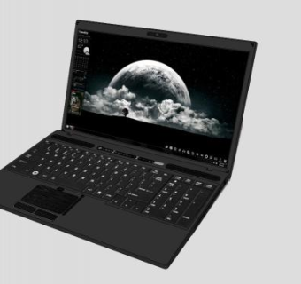 黑色款膝上电脑SU模型下载_sketchup草图大师SKP模型