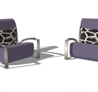 矮座沙发椅SU模型下载_sketchup草图大师SKP模型