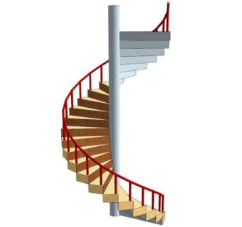 室内旋转梯通用旋转楼梯SU模型下载_sketchup草图大师SKP模型