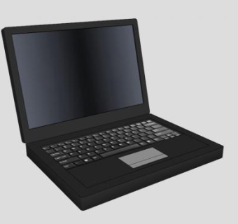 黑色款笔记本电脑sketchup模型下载_sketchup草图大师SKP模型
