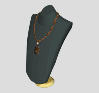 项链首饰半身模特SU模型下载_sketchup草图大师SKP模型