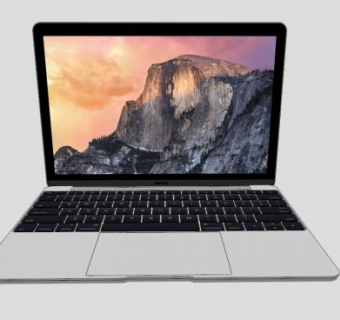 苹果MacBook灰色笔记本电脑SU模型下载_sketchup草图大师SKP模型