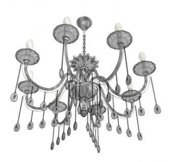 欧式装饰吊坠吊灯SU模型下载_sketchup草图大师SKP模型